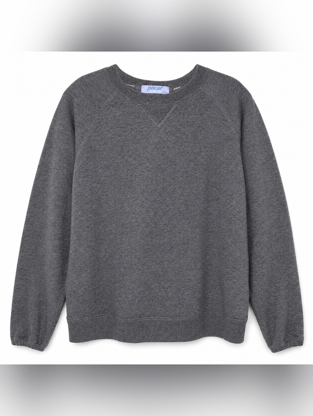 Women's Gray Oversized Cozy Athleisure Sweatshirt Pullover Petite XL Minimalist - Picture 2 of 12